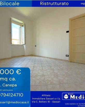 Bilocale luminoso con posto auto riservato
