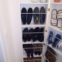 Scarpiera bianca con anta a specchio