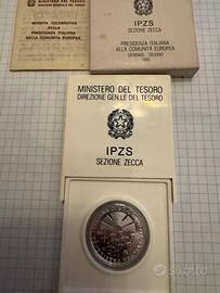 Tre monete 500 lire argento fior di conio