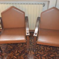 Coppia poltroncine seduta pelle