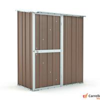 Casetta box giardino Acciaio 155x100 50kg tortora