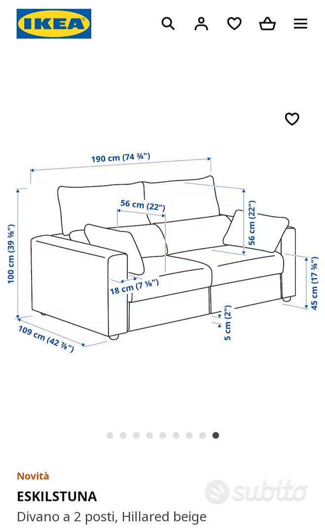 ESKILSTUNA divano a 2 posti, Hillared beige - IKEA Italia