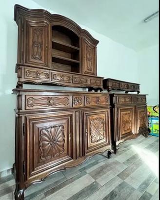 CREDENZE IN LEGNO NOCE INCISA