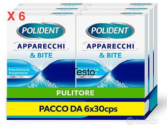 Polident Pulitore Apparecchi e Bite - Pacco da 6