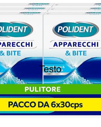 Polident Pulitore Apparecchi e Bite - Pacco da 6