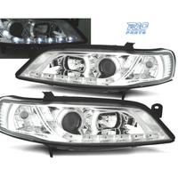 FARI PER OPEL VECTRA B 96-98 ANGEL EYES LED FONDO 