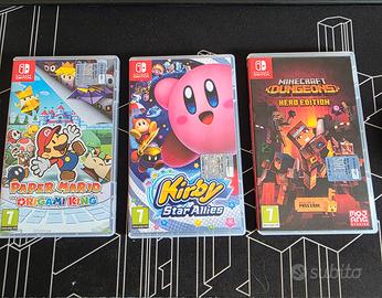 Mario, Kirby,  Minecraft hero Nintendo switch 