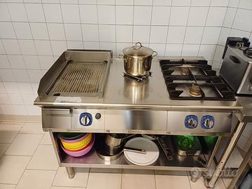 FRY TOP + DUE FUOCHI PROFESSIONALI "ELETTROLUX".