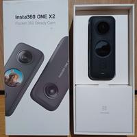 Insta360 x2 +3 batterie +carica +2gusci +Petturina