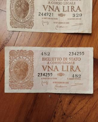 Banconote da una lira 1944