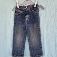 Jeans Pantaloni Bimbo/a Età 1-2 Anni Vita Elastici