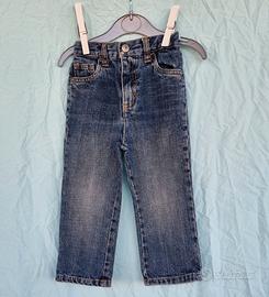 Jeans Pantaloni Bimbo/a Età 1-2 Anni Vita Elastici