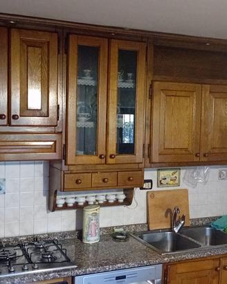 CUCINA COMPONIBILE LEGNO MASSELLO