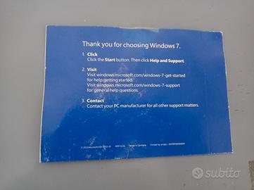 Windows 7  licenza originale 