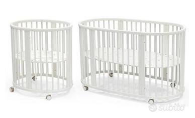 Culla evolutiva stokke sleepi bianca con accessori