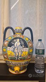 Grande vaso ceramica maiolica Deruta dipinto a 