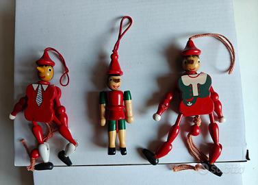 Pinocchio di Collodi in varie versioni vintage