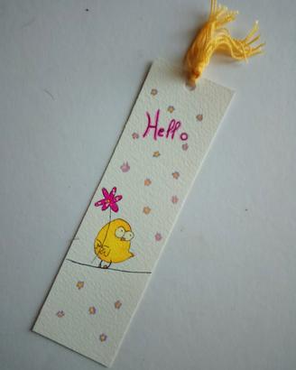 segnalibro dipinto a mano 