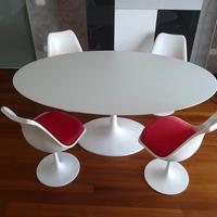 Tavolo ovale allungabile e 4 sedie