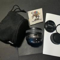 Nikon AFS 50 mm f 1.8 G Autofocus con tappi e bag