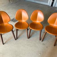 Set 4 sedie Calligaris Basil Cuoio/Legno