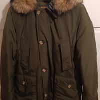 Woolrich Parka verde militare da uomo come nuovo