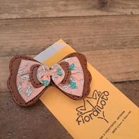 fermaglio fiocco cuoio Naj oleari NUOVO