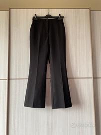 Pantalone nero a gamba larga