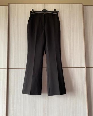 Pantalone nero a gamba larga