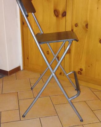 sedia alta pieghevole da bar
