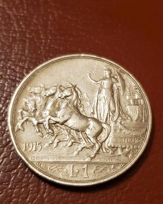 1 lira 1915 Argento NC Vittorio Emanuele  III