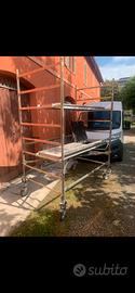 impalcatura con ruote regolabili con freno