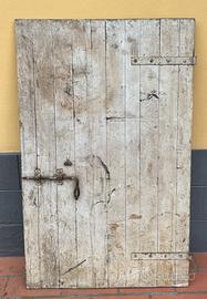Porta antica in legno rustica,ferramenta originale