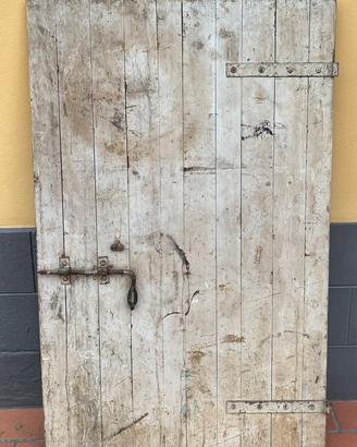 Porta antica in legno rustica,ferramenta originale