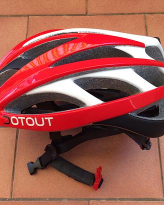 Casco ciclismo DotOut Han - Bianco/Rosso
