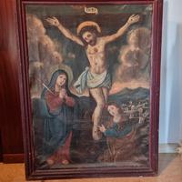 Quadro devozione Gesù crocifisso tardo 600
