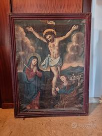 Quadro devozione Gesù crocifisso tardo 600