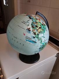 mappamondo gonfiabile  con supporto 