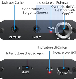 Amplificatore per cuffie portatile