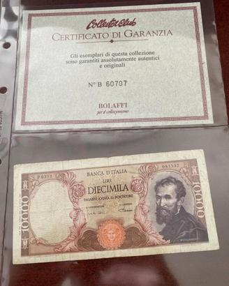 Collezione di banconote e assegni storici italiani