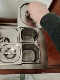 carrello in legno con caldaia scalda fanghi