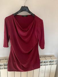 T-shirt bordeaux  Max Mara, taglia M/L