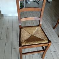 6 sedie legno massiccio 