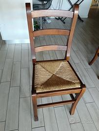 6 sedie legno massiccio 