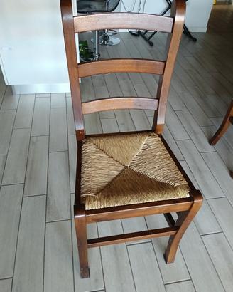 6 sedie legno massiccio 