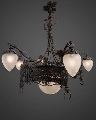 Antico Lampadario in Ferro