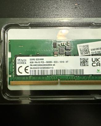 Ram DDR5 8GB SK Hynix 5600 MHz SODIMM
