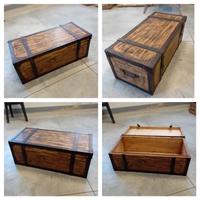 baule antico vintage industrial retro restaurato 
