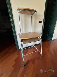 Carrello/scrivania mobile per PC + sedia ufficio