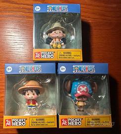 One piece lotto 3 portachiavi cm.5